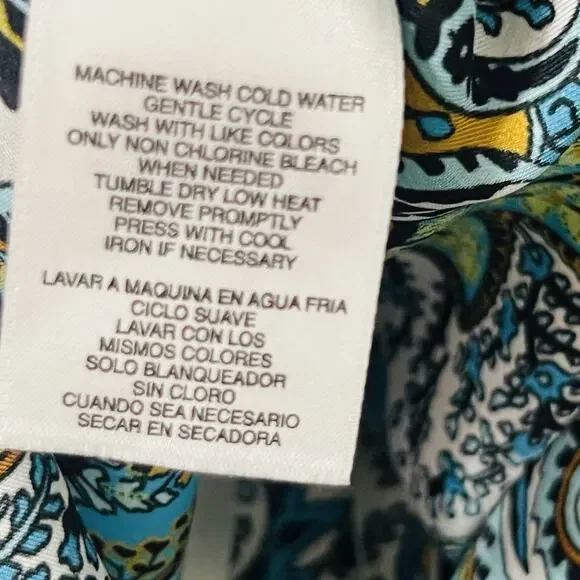 Jones Studio Separates Woman’s Multi Color Paisley Sleeveless Blouse Size XL EUC - Picture 11 of 12